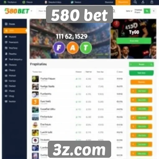 Análise da interface do usuário do site 580 bet